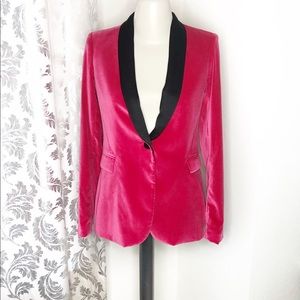 Alice + Olivia Macey Fitted Velvet Blazer size 4